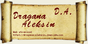 Dragana Aleksin vizit kartica